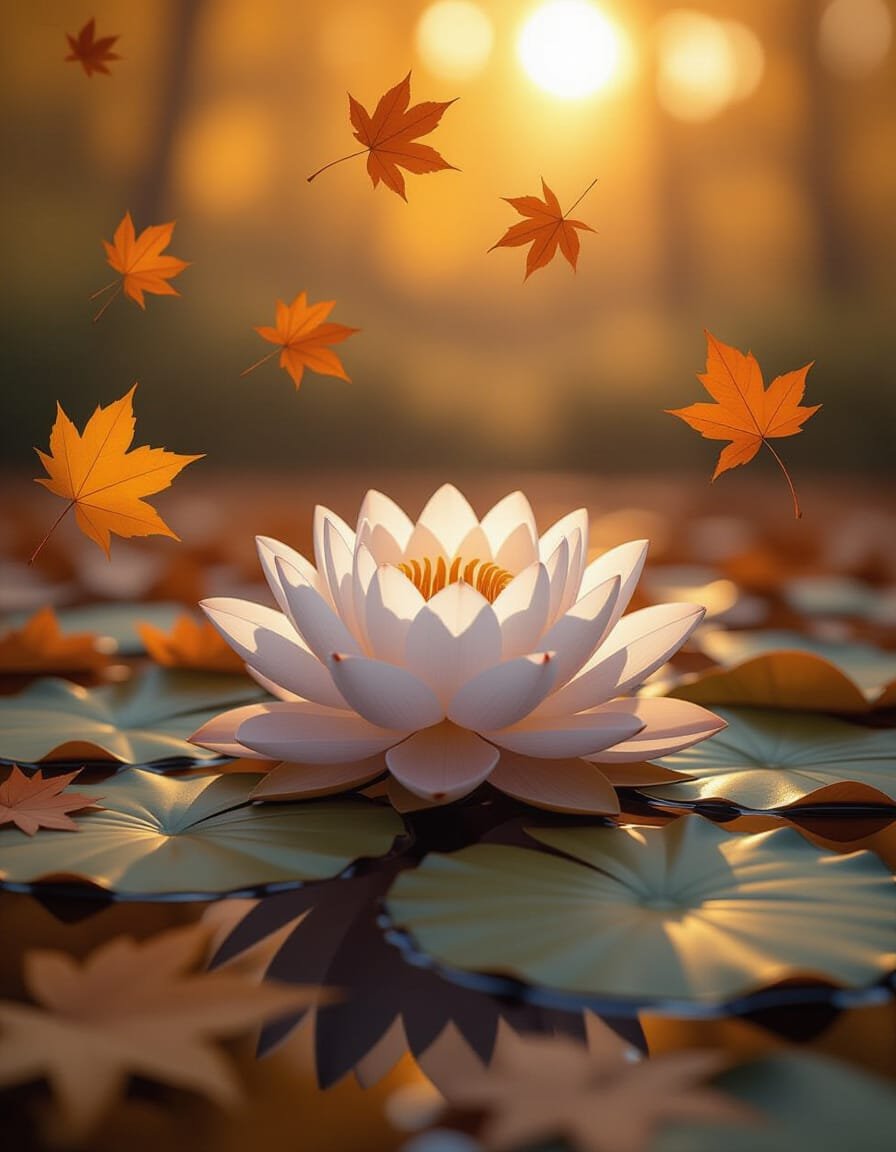 autumn lotus flower Autumn – Grounding & Letting Go